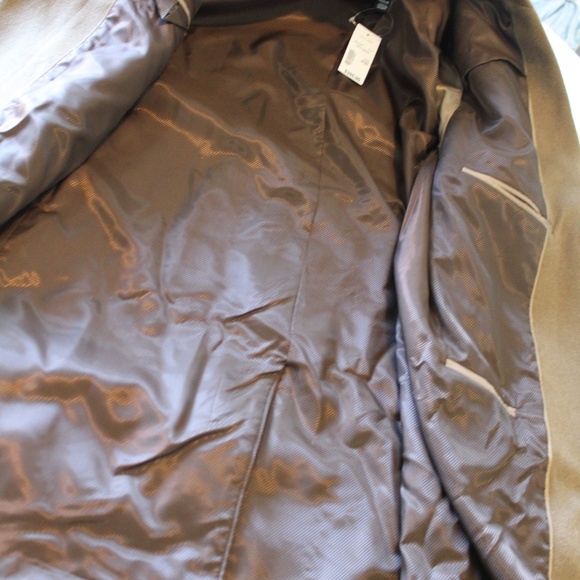 Tan Wool Overcoat - Men's - Jos. A Bank Size 40R - Picture 5 of 5